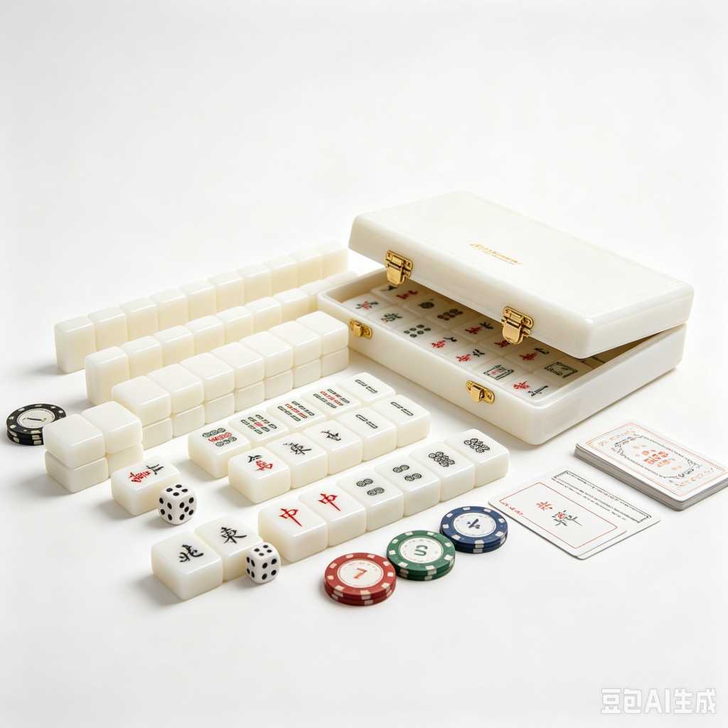 minimal text mahjong set